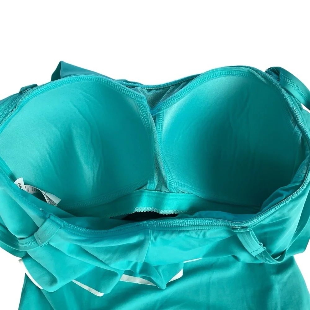 Coco Reef AQUA Contours Ruffled One-Piece‎ Swimsuit Size 10 (34D) - Picture 10 of 13
